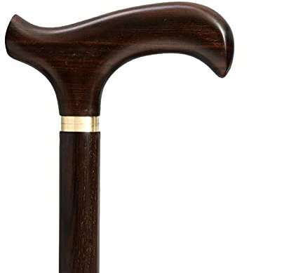 KUYUC Gehstock Holz mit T-förmigem Griff, Ebenholz Gehstöcke Spazierstock, Eleganter Walking Cane für Damen und Herren (Color : One-Piece, Size : 93cm/36.3inch)