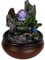 Zimmerbrunnen Steingarten Springbrunnen Garten Wasserfall FengShui Zimmer Deko Solarspringbrunnen mit Licht und Zerstäubung