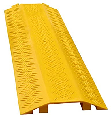 HOME UK Kanal Boden Kabelbrücke, 1 PVC Schlauchbrücke Kabelkanal Überfahrschutz Brücke Rampe Protector durch Stecksystem beliebig erweiterbar, 100x25x4 cm