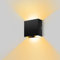 kioooki Wandleuchte Innen mit Stromanschluss, LED Wandlampe Innen, Warmweiß LED Wandbeleuchtung, Moderne Wandlampen Wand Beleuchtung für Schlafzimmer Wohnzimmer Treppenhaus Schwarz 12W