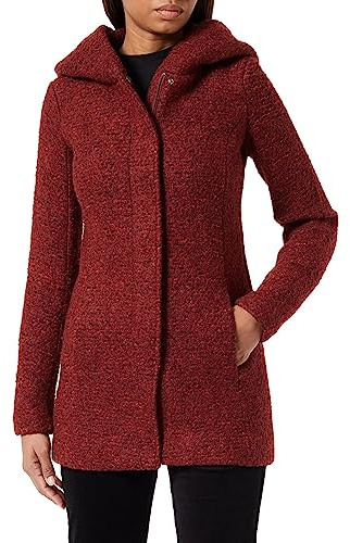 ONLY ONLSEDONA Boucle Wool Coat OTW Noos, Veste aux Femmes, Windsor Wine/Detail:Melange, XL