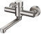 HomeLava Wand Küchenarmatur 304 Edelstahl Wasserhahn Küche Wandarmatur Spültischarmatur Wandmontage Einhebelmischer Mischbatterien Armatur für Küche mit 360° Drehbar Auslauf kurz 18cm