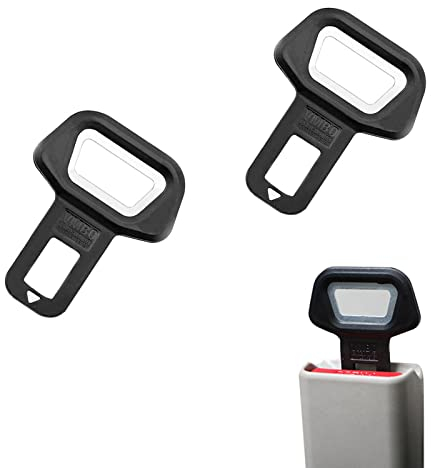 BAOSROY Disattiva Allarme Cintura di Sicurezza Auto,Fermo Cintura Sicurezza Auto con Apribottiglie Integrato Fibbia per la Cintura di Sicurezza Disattiva Allarme Nero,2PCS