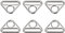 sourcing map 6 Stück D Ringe Metall Dreieck Schnalle Versteller 1,26 D Ringe 32mm Triangel Schnallen Taschenzubehör für Taschen DIY Handtasche Geldbörse, Silberton