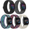 Tiptops 5 Pack Straps Compatible for Fitbit Versa 4/Fitbit Sense 2 Straps/Fitbit Versa 3/Fitbit Sense Bands Men Women, Adjustable Comfortable Loop Nylon Sports Replacement Stretchy Bands