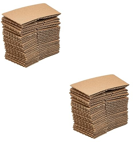Healvian Fundas De Cartón Ondulado Para Tazas De Café Para Llevar Protector Antideslizante Y Resistente Al Calor Cubierta Ecológica Para Bebidas Calientes Tamaño Ajustable Para Hogar Y Cafetería