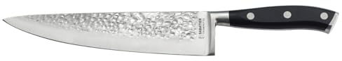 Sabatier Trompette Carbon - Couteau de chef 20 cm martelé avec protection de lame