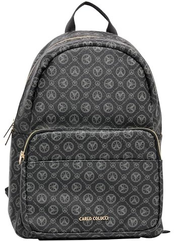 Carlo Colucci Rucksack mit Logoprint Schwarz OS