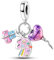 Hapour Happy Birthday Heißluftballon-Familien-Kuchen-Anhänger aus 925er Sterlingsilber Anhänger für Armbänder und Halsketten Muttertagsschmuck Geschenke für Frauen und Mädchen