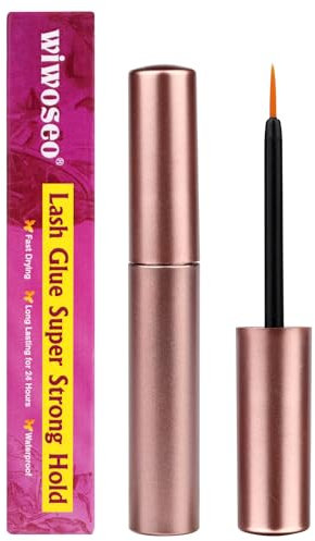 Lash Glue Strong Hold Eyelash Glue Waterproof Eyelash Adhensive Glue for Strip Lashes Fast Drying Lashes Glue (48 hours)