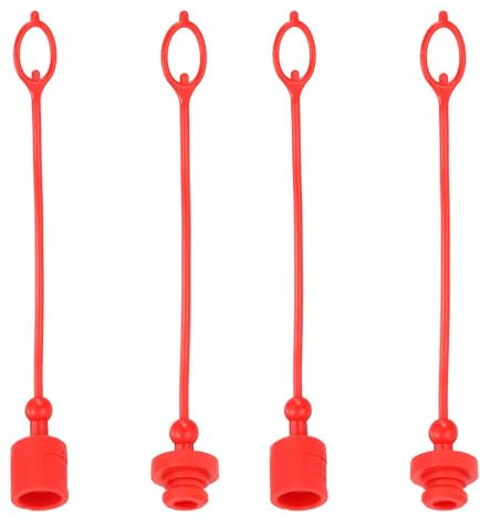 PATIKIL 1 ISO B Idraulico Accoppiatore Maschio Polvere Tappo e Femmina Presa Cover 2pz Idraulico Rapido Disconnessioni Accoppiamento Porta Presa Raccordi con Ritenzione Anello Rosso
