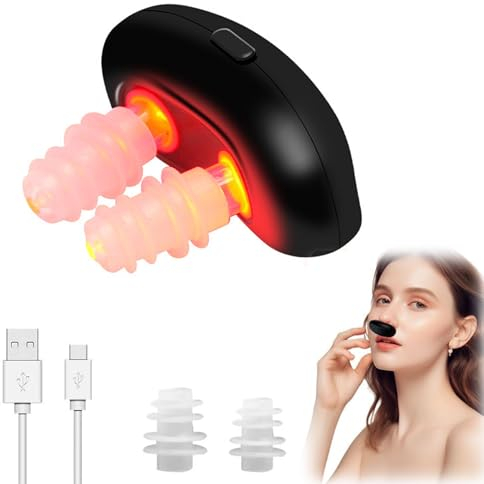 Respirelief Rotlicht Nasaltherapiegerät, Physiotherapie-NasenberuhigungsgeräT USB Wiederaufladbar, Nasentherapiegerät mit 3Modi-Physiotherapie