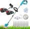 Cordless Strimmer, Compatible with Makita 18V Battery, Telescopic Lightweight Powerful Grass Trimmer, Strimmer Edge Cutter with 12 Spare Blades, for Cleaning Garden Weeds Lawns