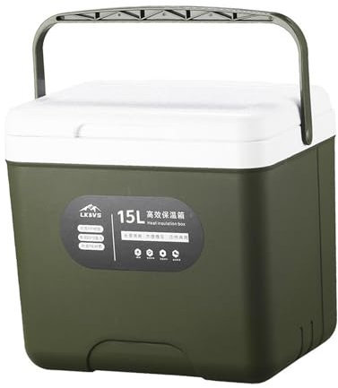 Harayaa 15L Glacière Isotherme Portable Mini Glacière avec Poignées Sac Isotherme pour Camping Pique-Nique Voyage en Auto-Conduite, Vert