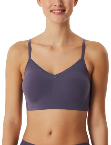 Schiesser Damen nahtloses Bustier Spaghettiträger mit herausnehmbaren Pads - Invisible Soft