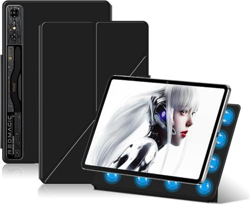 For Red Magic Nova Tablet Case, High Qualit Magnetism Shell, Lightweight, Tri-fold Transformable, Scratch Resistant, Case for Red Magic Nova 10.9 inch Black