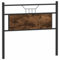 vidaXL Tête de lit chêne fumé 107 cm Bois d'ingénierie et Acier, Panneau de tête, tête de lit pour lit Simple, tête de lit Simple