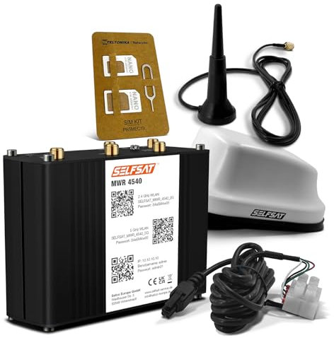 SELFSAT MWR 4540 4G Cat 6 WLAN Router bis 300 Mbps inkl. SELFSAT 5G Antenne weiß