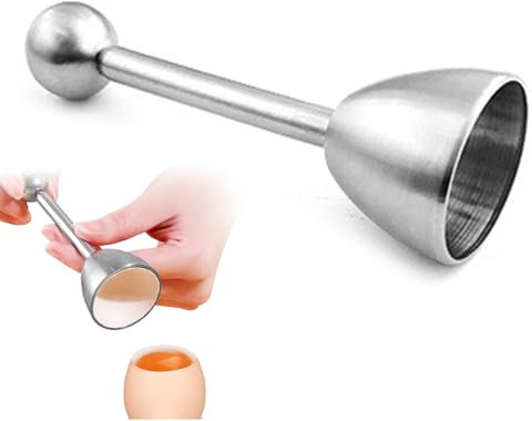 Stainless Steel Egg Shell Opener and Egg Peeler, Stainless Steel Egg Topper and Boiled Egg Peeler