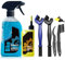 WEIDMAX Limpiador Cadena Bicicleta, 7 en 1 Kit Desengrasante Bicicleta con 350ml Spray Limpiador, 100ml Lubricante para Cadenas, 4 Cepillos y 1 Toalla, Kit Limpieza Bicicleta para MTB Carretera