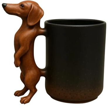 Dachshund Mug,Creative 3D Animal Shape Ceramic Mug,Adorable Funny Sausage Dog Tea Coffee Mugs, Dogs Lover Gifts for Women Fathers Day