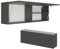 PLATAN ROOM Badschrank 60 cm 80 cm 120 cm Badezimmerschrank Hängeschrank Badezimmermöbel Klappbarer Schrank für Bad Wandschrank (Anthrazite, 120 x 40 x 25)