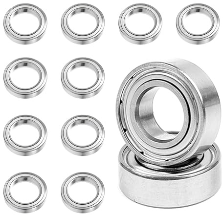 SANTUO 12 Stück MR128ZZ Kugellager 8 * 12 * 3.5 mm, Rillenkugellager Set Mini Kugellager für DIY Drehbänke Motoren 3D-Drucker Fräsmaschinen