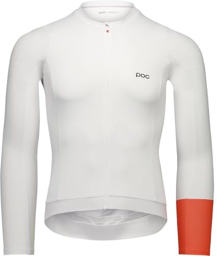 POC Cadence L/S Jersey Men's – Road Cycling Jersey for Road Cycling with All-Day Comfort, Quick-Drying Fabric, Three Rear Pockets Plus Zipped Pocket, YKK Vislon Zip
