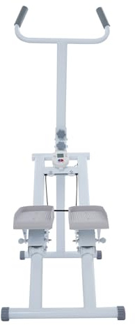 Macchina da arrampicata per scale verticali pieghevoli, 12 livelli, computer da allenamento LCD, 150 kg, pedali antiscivolo, pieghevole salvaspazio, allenamento a corpo pieno per la casa