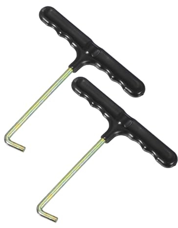 YELARXI Trampolines Spring Pull Tool, 2Pcs Spring Puller T-Hook with Plastic Handle Fitting for (Trampolines Installation Accessories/Shoe Lace Tightner)