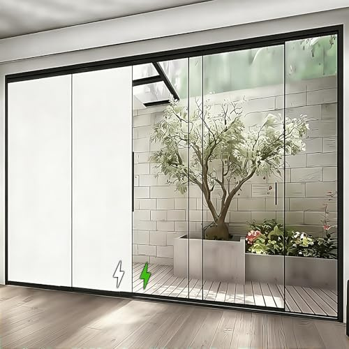 Película Adhesiva Inteligente Conmutable Lámina Privacidad Ventana de Transparente a Opaco Vinilo Ventana Privacidad para Hogar Oficina Divisiones y Proyecciones(W70.9 xL78.7)