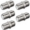 5X SAT F-Verbinder | Kabel Verlängerung | F-Buchse > F-Buchse | TV Adapter Koax Verbinder Kupplung 2X F-Buchse | F-Adapter für Antennenkabel Satellitenkabel Koaxialkabel | 5 Stück