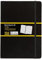 Idena 209281 Notizbuch DIN A5, 192 Seiten, 80 g/m², schwarz, kariert (5er Pack)