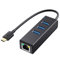 Cable Matters 3 Port USB C Hub with Ethernet (USB C to Ethernet Hub) - Thunderbolt 3 Port Compatible for MacBook Pro, Dell XPS 13/15, HP Spectre x360, Surface Book 2, Lenovo Yoga 910 & More