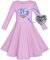 Sunny Fashion Robe Fille Coton Pourpre Licorne Sequin Court Manche Décontractée 4 Ans,Violet