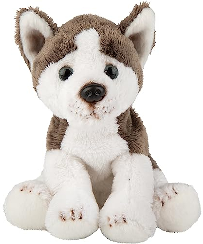 Suki Gifts 12140 Naturgetreuer Siberischer Husky Hund Kuscheltier, mehrfarbig