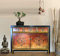 OPIUM OUTLET Asia Kommode Schlafzimmer, Sideboard Vintage Schrank chinesisch orientalisch Anrichte orange Shabby Chic Stil
