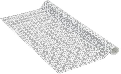 Venilia Lámina adhesiva, Daniela gris Motivo retro, 45cm x 1,5m, Espesor 95μ, Vinilo autoadhesivo para muebles o cocina, decorativas papel pintado pared, PVC sin ftalatos, Fabricado en UE