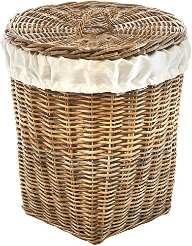 Kobolo Wäschebehälter KUBU Rattan 48x53 cm Grau