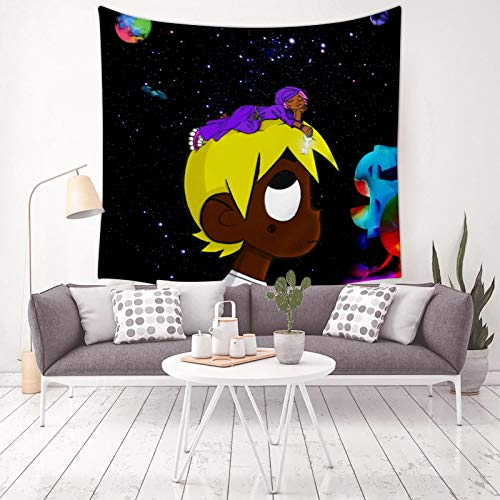 Lil Rap Uzi-Vert Wandteppich, 3D-Druck, Wandbehang, Bettwäsche, Dekor für Schlafzimmer, Wohnheim, 150 x 150 cm