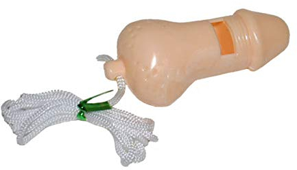 Lot de 6 - Sifflet Zizi avec Tour de Cou 7cm
