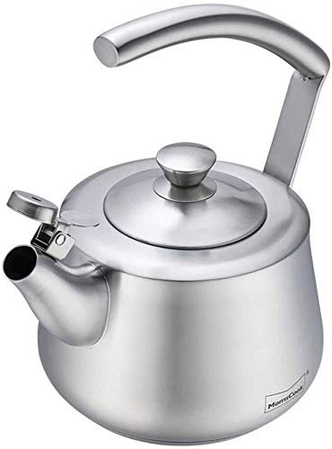 Wasserkocher Flötenkessel Kleine Gaskessel Whistling Teetöpfe for Stove Top Edelstahl 1.5L Teekessel Teekessel Stovetop WHLONG