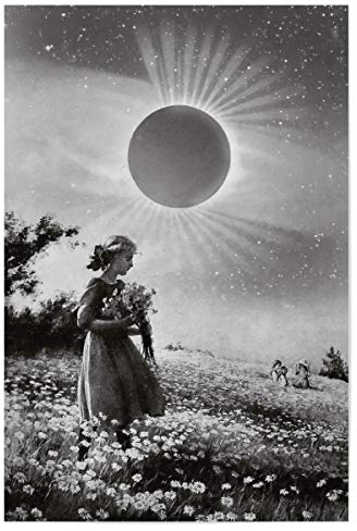 artboxONE Poster 90x60 cm Menschen Eclipse hochwertiger Design Kunstdruck - Bild lunar Eclipse Blumen Dreamy