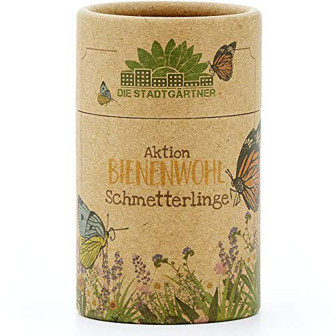 Die Stadtgärtner – Bienenwohl-Saatgut „Schmetterlingswiese“ I Samen-Mischung für Schmetterlinge mit Kornrade, Oregano, Kornblume I Ausreichend für 30 m² I 100% ökologisch & mindestens 2 Jahre haltbar