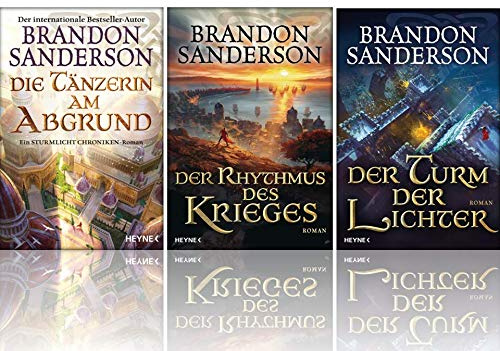 Brandon Sanderson | Die Sturmlicht-Chroniken Band 7-9 als Paperback & Hardcover Set | Die Tänzerin am Abgrund + Der Rhythmus des Krieges + Der Turm der Lichter