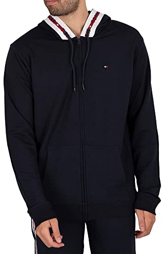 Tommy Hilfiger Men's Hoodie Ls Fz HWK Um0um01929 Heavyweight Zip Throughs, Blue (Desert Sky), S