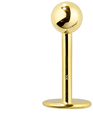 OUFER 16G 9K Gold Lippenpiercing 8 mm Lip Piercing Helix Stud Ear Conch Ring Labret Bar Medusa Monroe Ohrpiercing Knorpel Tragus Cartilage Earrings Schmuck Women Men