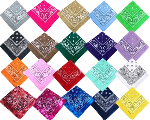MOSELLE | Bandana mit Paisley Muster, Kopftuch, Baumwolle, Mulitfunktionstuch, Schal, Bandana für Hals, Gesicht | Pink