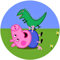 Premium Esspapier Oblate Tortenbild, Essbares Foto für Torten, Tortenaufleger Ø 20cm Peppa Pig Nr. 1