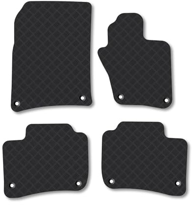 Porsche Cayenne (2010-2018) Rubber Car Mats Accessories Tailored Fit Compatible Accessory Waterproof Protection Non-Slip Floor Mats Full Coverage Durable Front Rear Set Coverage with Clips